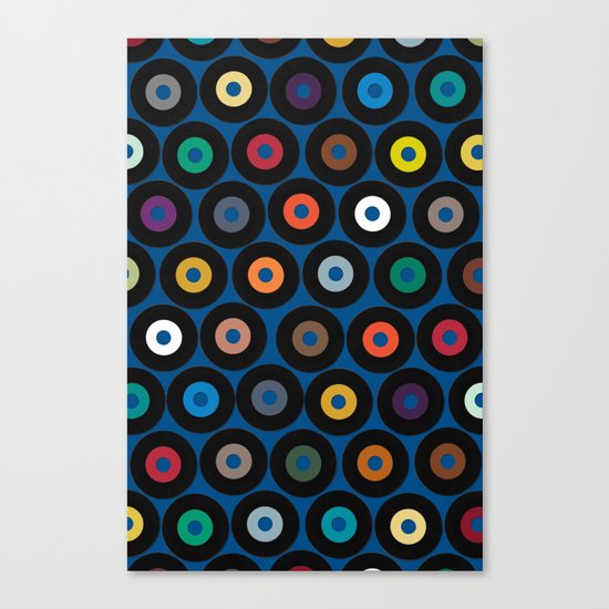 VINYL blue Canvas Print
