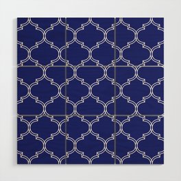 Quatrefoil Persian Blue 1 Wood Wall Art