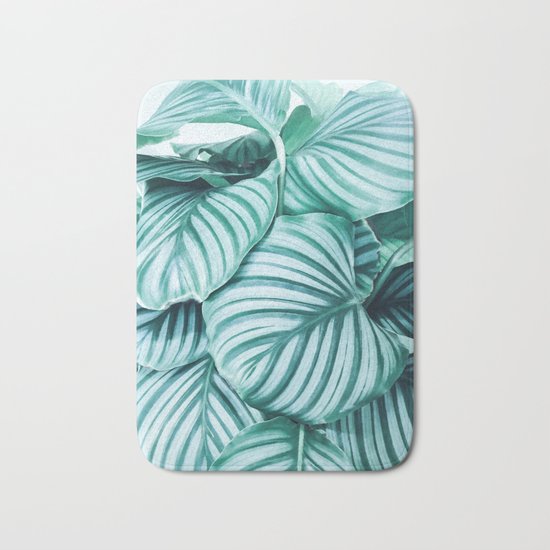 Long embrace - teal green Bath Mat
