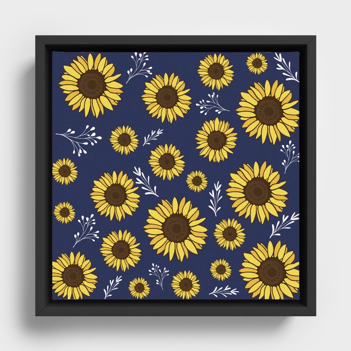 Sunflower. Framed Canvas