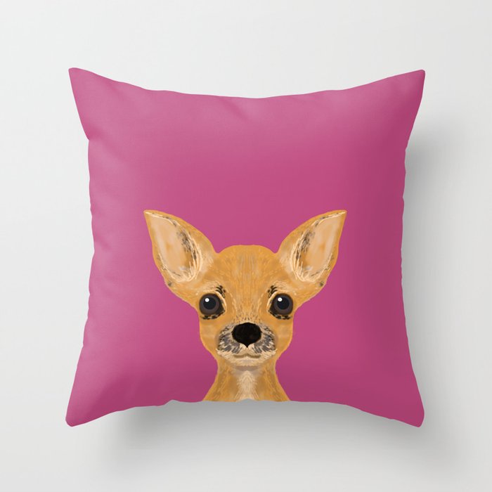 Lulu - chihuahua, cute pet cute dog cell phone case, gift for dog people Throw Pillow