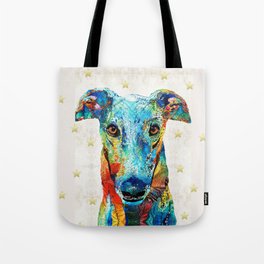 Dog Art - Colorful Greyhound - Sharon Cummings Tote Bag