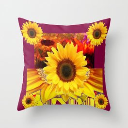 wine colored decorative pillows