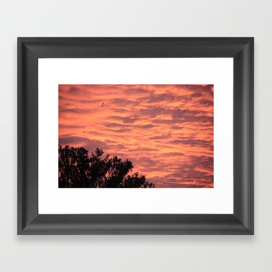 Burning Sunrise Framed Art Print