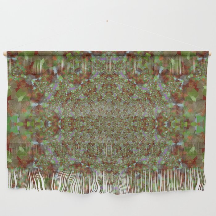 Brown Purple Green Kaleidoscope Wall Hanging