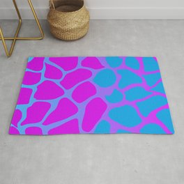 Hot Pink and Light Blue Gradient Area & Throw Rug