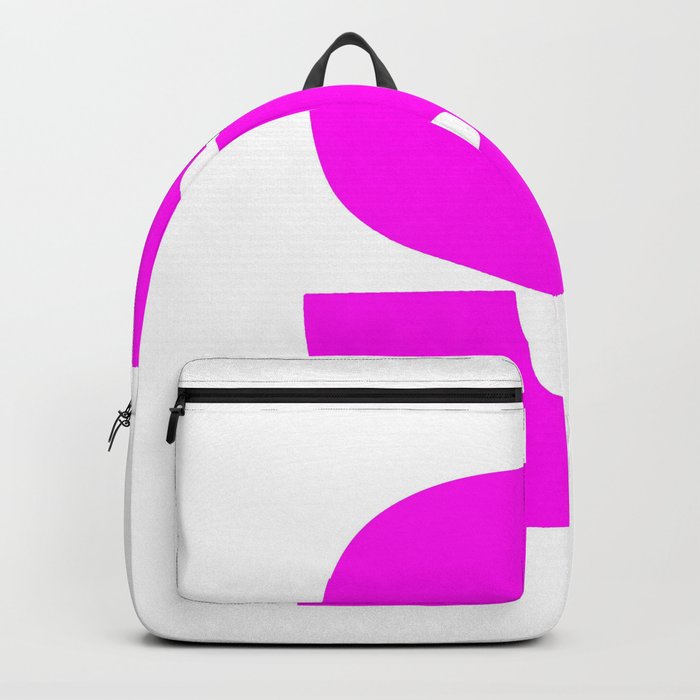 S (Magenta & White Letter) Backpack