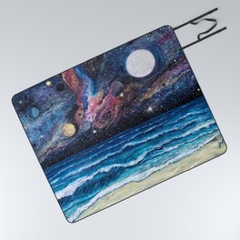 Space Beach Picnic Blanket
