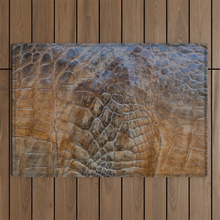 Texture of Crocodile leather  Outdoor Rug