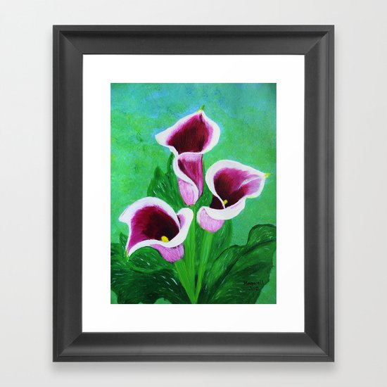 Kala Lilies Framed Art Print