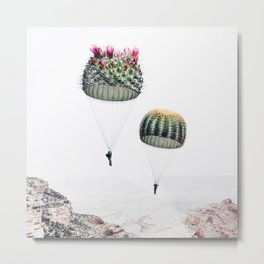 Flying Cacti Metal Print