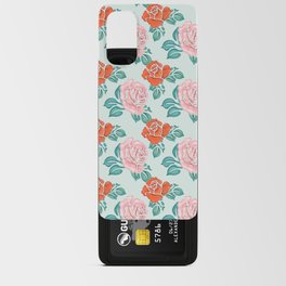 Pink and orange roses floral pattern Android Card Case