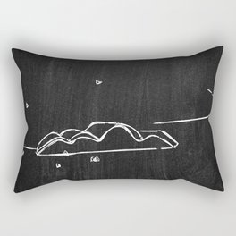Black Redrawing Oscar Rectangular Pillow