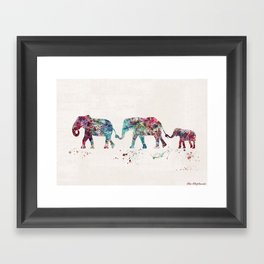 Elephants Framed Art Print
