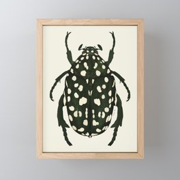 green beetle insect Framed Mini Art Print