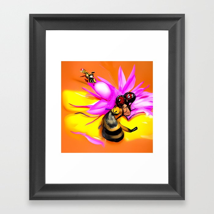 Abstract AI generative ART - Pollinate 3 Framed Art Print
