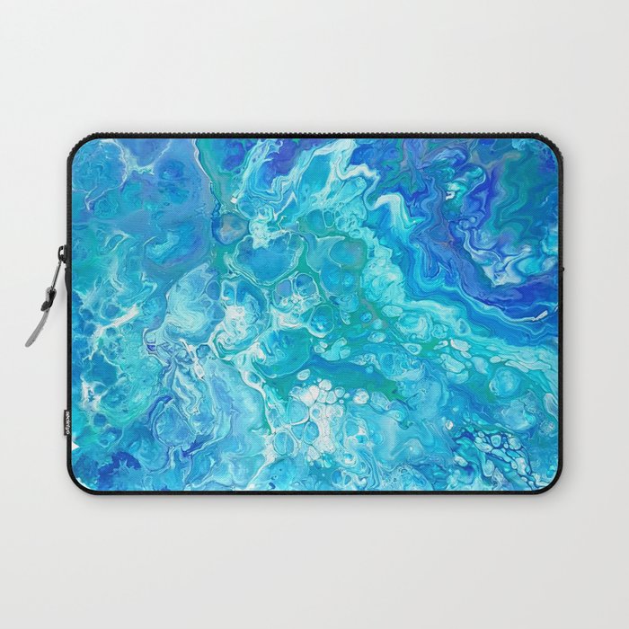 Aqua Ocean Blue Laptop Sleeve
