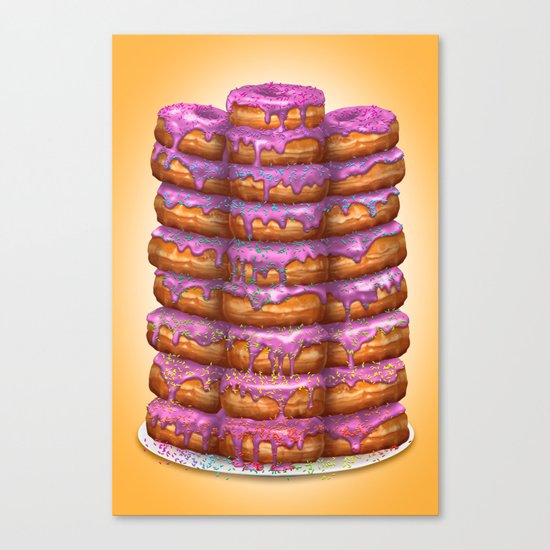 Donuts II 'Bon appetit Homer' Canvas Print