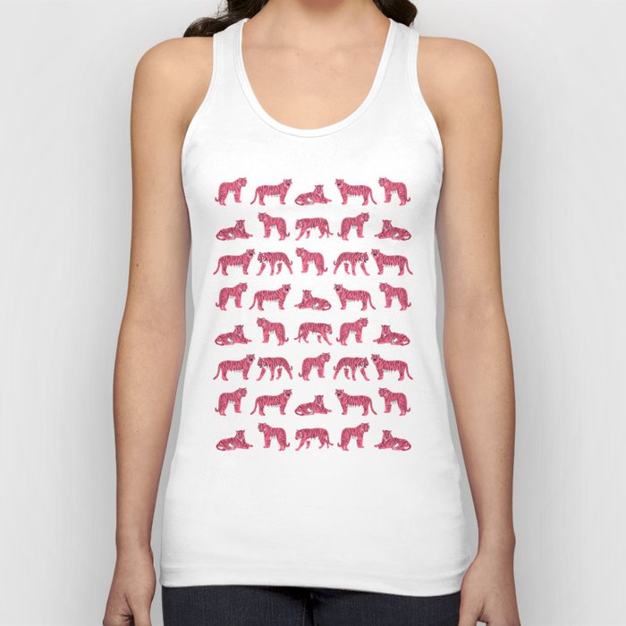 Year of the Tiger in Pop Pink and Tan Tank Top