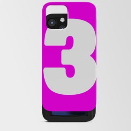 3 (White & Magenta Number) iPhone Card Case