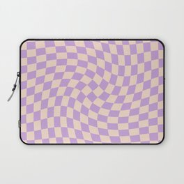 Check V - Lilac Twist — Checkerboard Print Laptop Sleeve