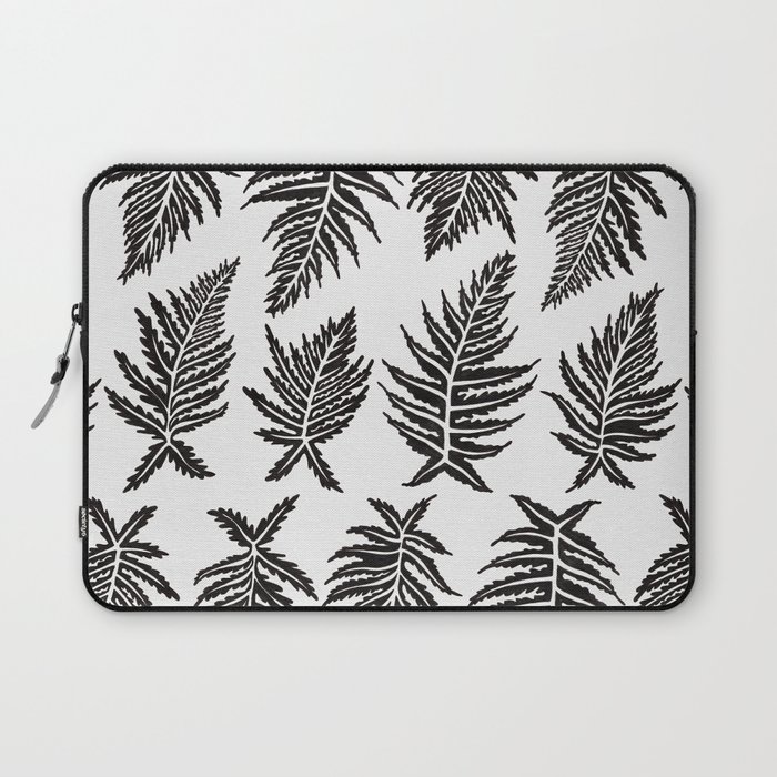 Inked Ferns – Black Palette Laptop Sleeve
