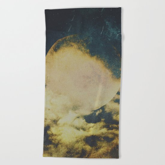 Golden moon Beach Towel