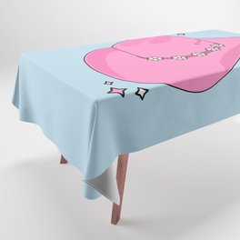 Abstract Cowboy Hat Pink And Blue Print Preppy Modern Aesthetic Tablecloth