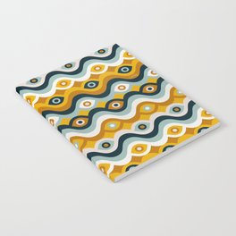 Psychedelic Eye Melt – Yellow & Teal Notebook