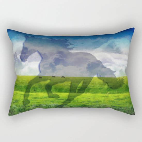 Horse fantasy Rectangular Pillow