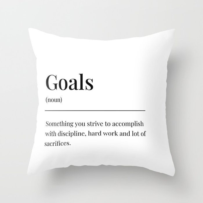 goals definiton Throw Pillow