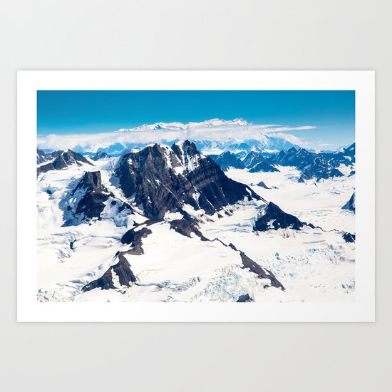Snowy Mountains Art Print