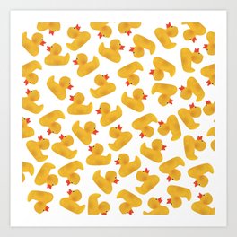 Rubber Duck pattern Design Art Print