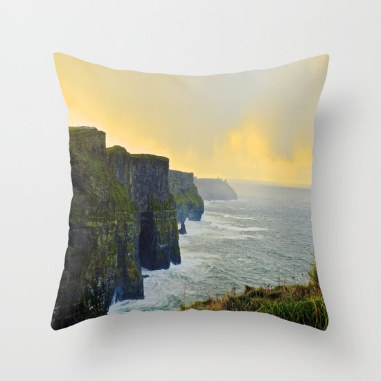 Cliffs of Moher Morning Throw Pillow