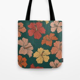 Taro Patch Design Terra Cotta Hibiscus Tote Bag
