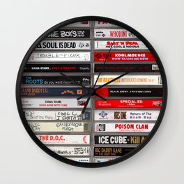 Classic Old School Hip Hop tapes painting 1129. Wall Clock