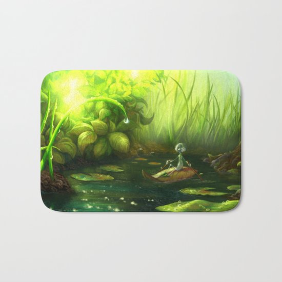 Solitude Through the Leaves Bath Mat