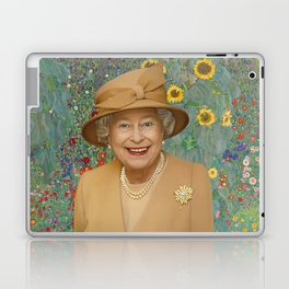 Queen Elizabeth II with Klimt Farm Garden Laptop Skin