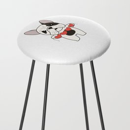 Bulldog For Valentine's Day Cute Animals With Counter Stool