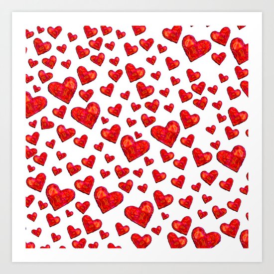 Hearts Art Print