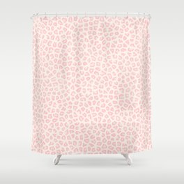 Modern ivory blush pink girly cheetah animal print pattern Shower Curtain