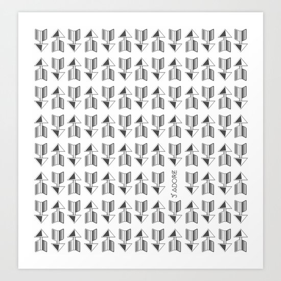 j'adore arrows Art Print
