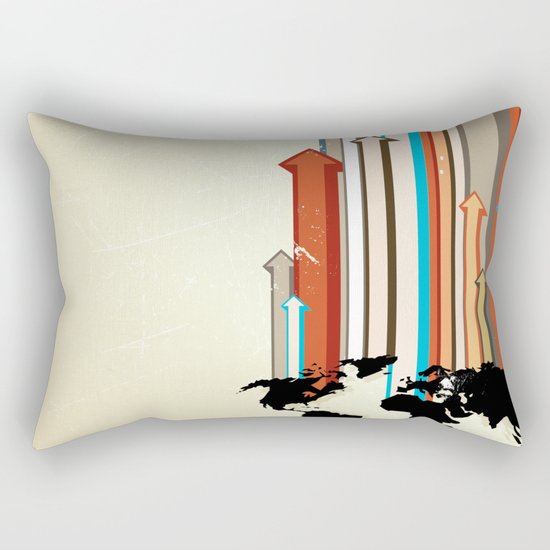 Glue Network Print Series "Economic Development" Rectangular Pillow