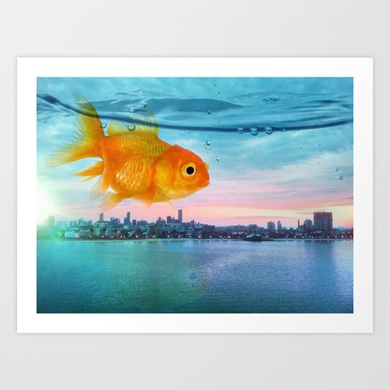 Tank with a view Art Print