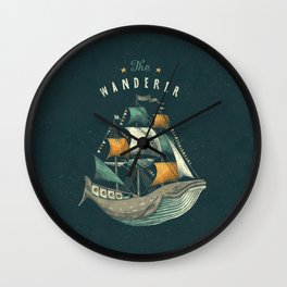 Whale | Petrol Grey Wall Clock