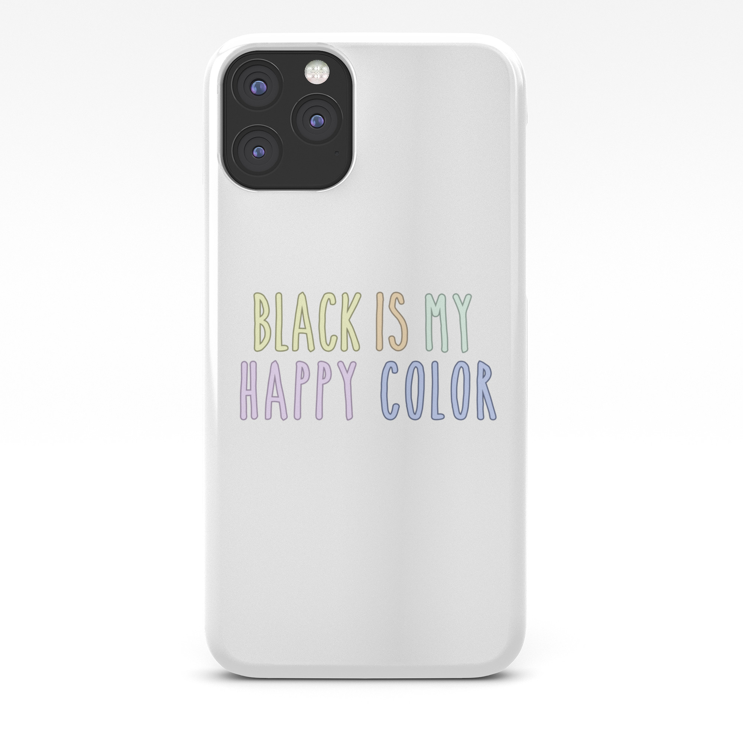 Funny Pastel Goth Gift Aesthetic Black Is My Happy Color Iphone