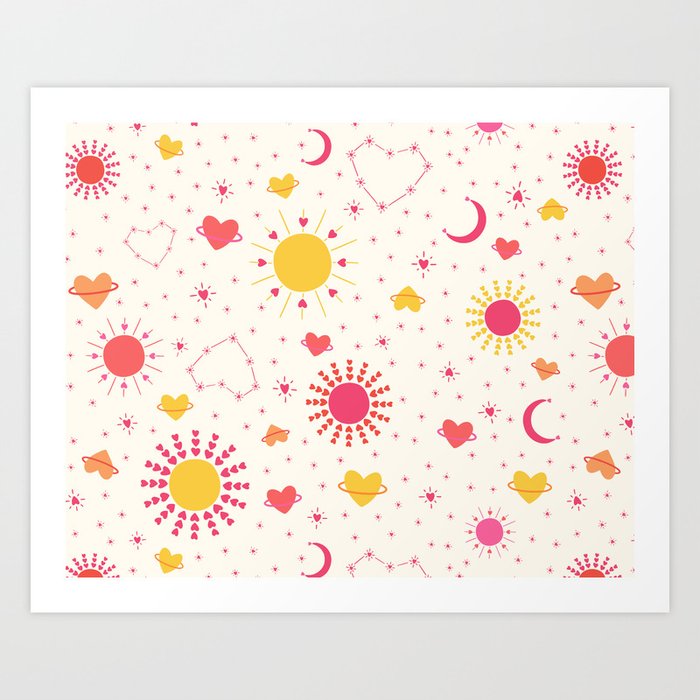 You Are My Sun, My Moon, and All of My Stars Pattern Art Print