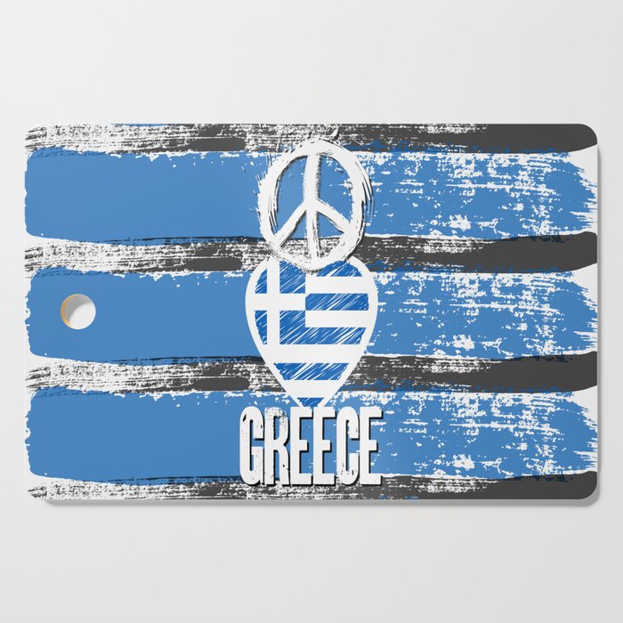 Peace, Love, Greece Cutting Board