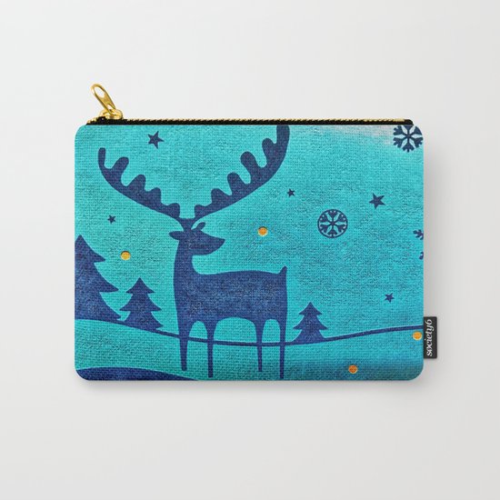 Capri Winter Reindeer Carry-All Pouch
