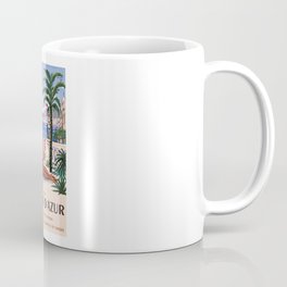 1955 FRANCE Cote D'Azur French Riviera Poster Coffee Mug
